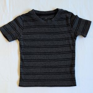 canadiana charcoal gray & black striped t-shirt 3T toddler boys